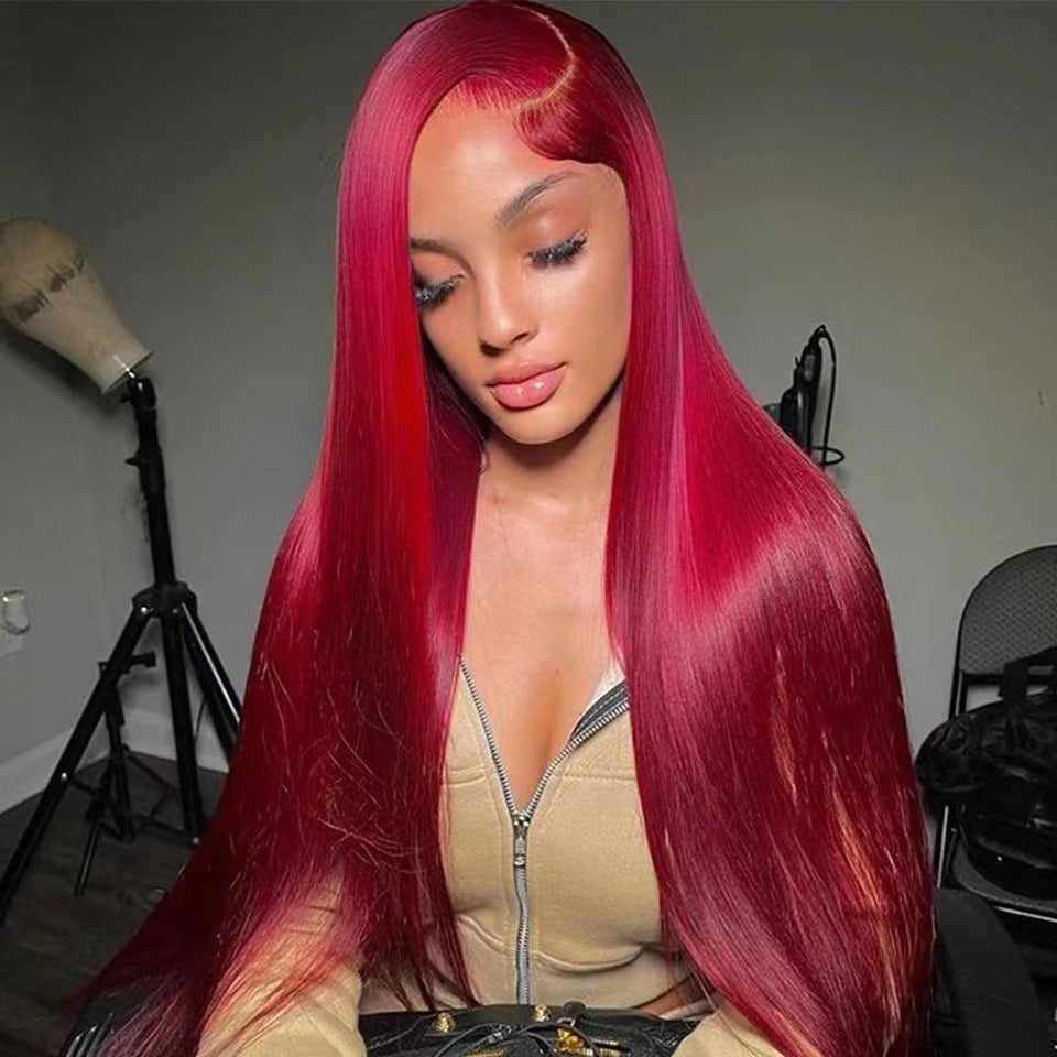 Front Lace Long Straight African Women Wig Head Cover Front Lace Long Straight African Women Wig Head Cover